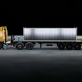 Yellow Volvo Cargo Truck With Large Container For Efficient Heavy Duty Transport