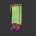 Brown Wooden Window Blinds With Black Radiator Placed Below In Home Living Space