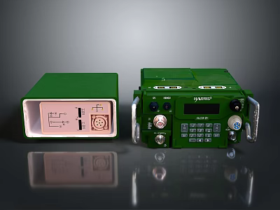 Shimadzu Green Weapon Electronic Device With Display Screen Buttons And Control Knobs 3d model