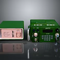 Shimadzu Green Weapon Electronic Device With Display Screen Buttons And Control Knobs 3d model