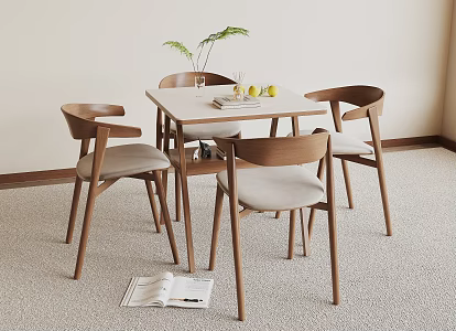 Modern leisure table and chair negotiation table and chair 3d model