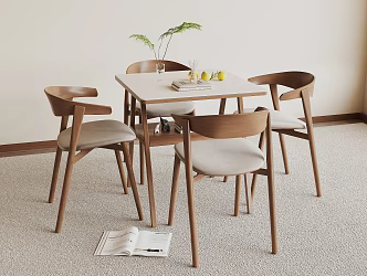 Modern leisure table and chair negotiation table and chair 3d model