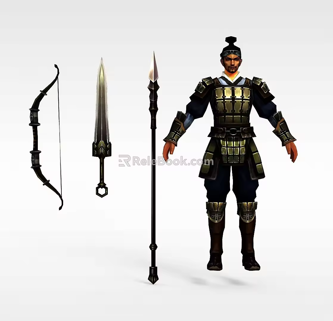 Game Armored characters 3d model