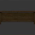 Wooden Outdoor Bench With Vertical Slat Backrest And Decorative Panel Design