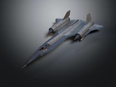 Futuristic Aerospace Craft With Streamlined Body And Dual Engines For Cosmic Exploration 3d model