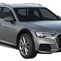 Silver Audi Station Wagon Exterior Design With Front And Rear View