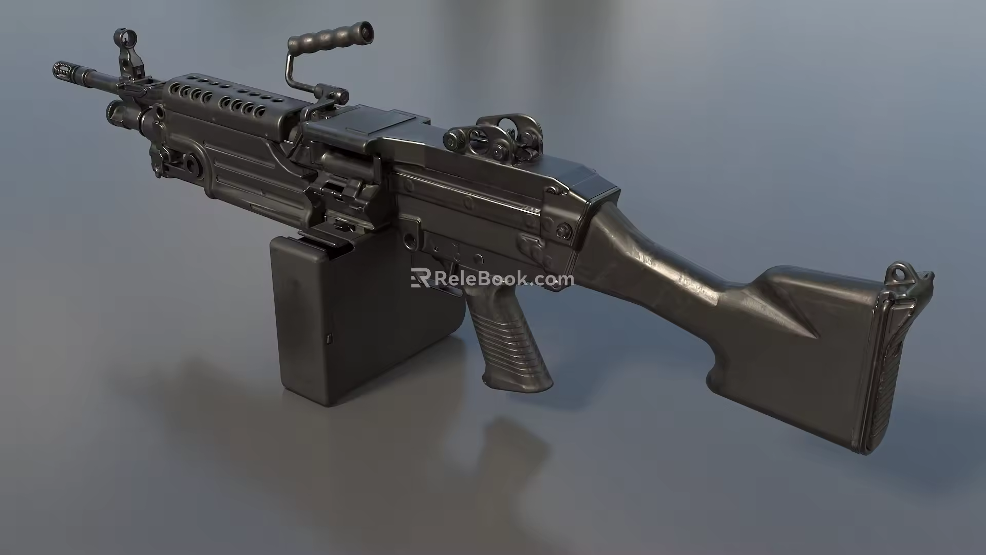 M249 Machine Gun SAW Class Light Machine Gun Machine Gun Submachine Gun Firearms Low Face Number Low Model Game Sub-era Film and Television Level Super Realistic 3d model