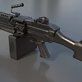 M249 Machine Gun SAW Class Light Machine Gun Machine Gun Submachine Gun Firearms Low Face Number Low Model Game Sub-era Film and Television Level Super Realistic 3d model