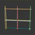 Iron frame large iron frame iron frame house factory industrial iron frame iron ladder rigid ladder work frame rigid scaffold 3d model