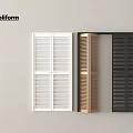 Poliform Window Shutters White Wooden And Black Modern Design For Home Interior