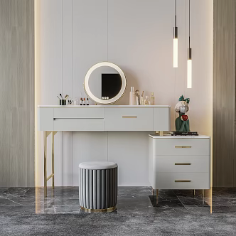 Light Luxury Dressing Table 3d model