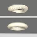 Modern White Ceiling Light With Unique Wavy Texture And Soft Glow