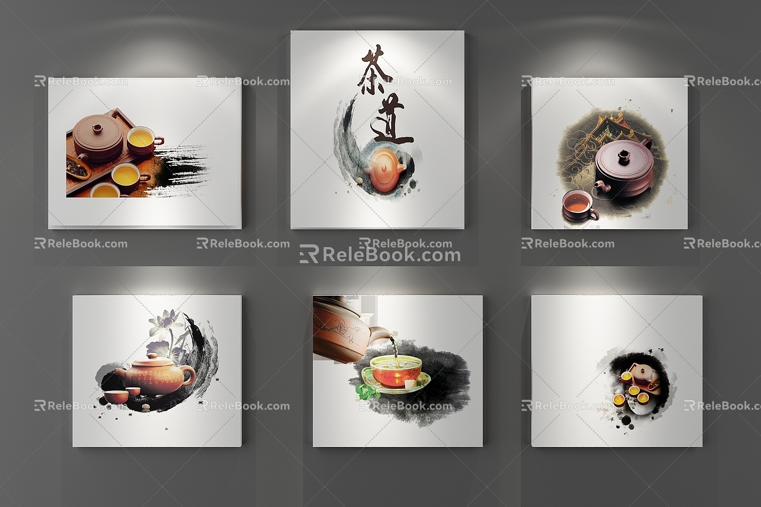 New Chinese Decorative Painting 3d model