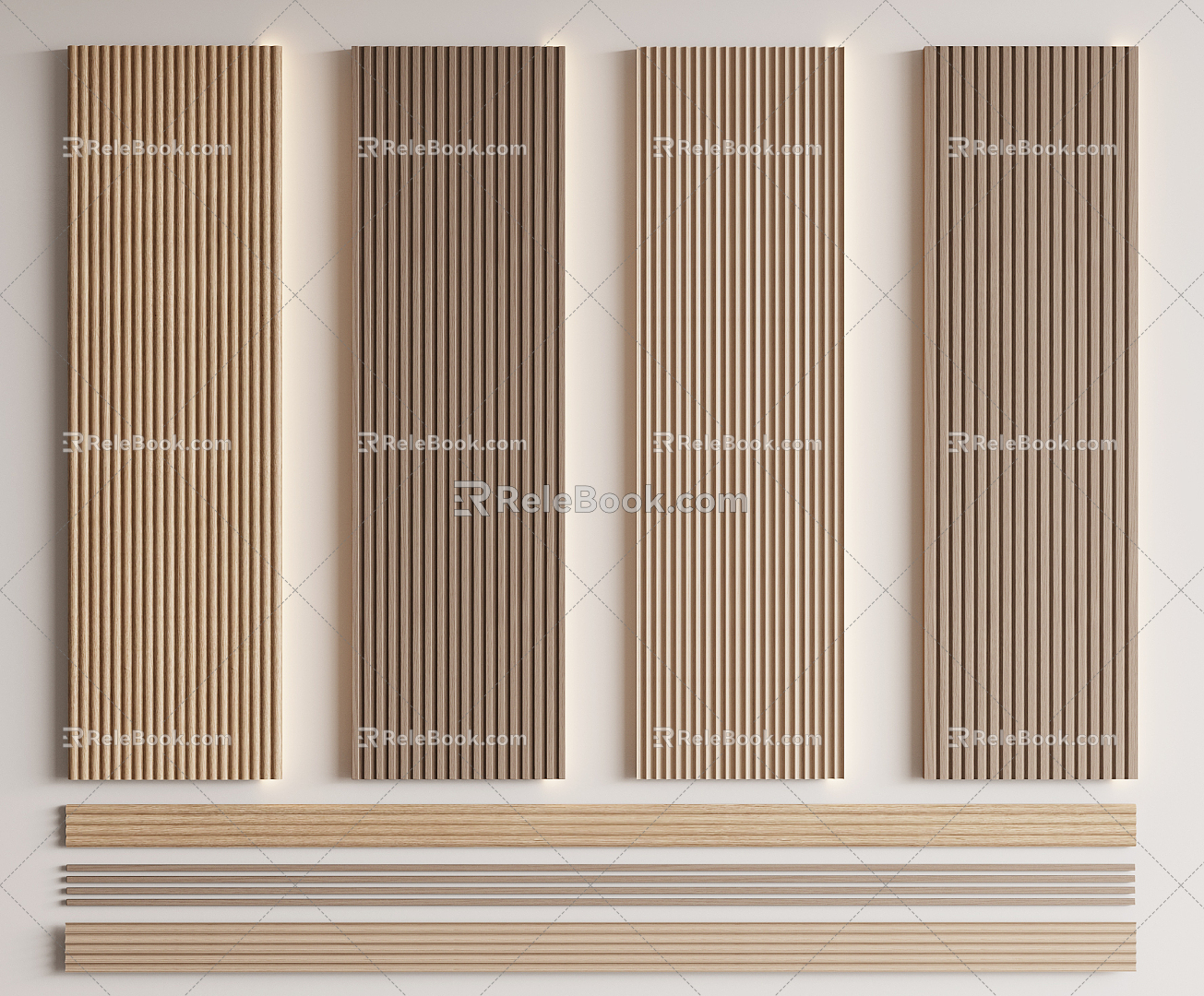 Modern wall panel Great wall plate Grille plate 3d model