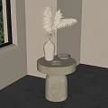 Wind edge a few round a few reed vase plate 3d model