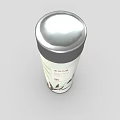 Decorative Ornament Set Featuring Light Green Jasmine Tea Canister With Silver Lid And Bamboo Leaf Pattern