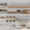 Modern Water Bar Counter Cashier Counter Coffee Bar Counter 3d model