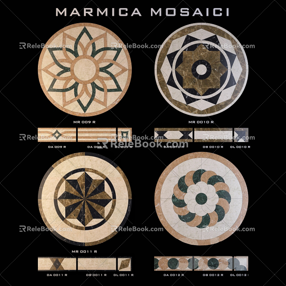 European Tile Tile Marble Parquet 3d model