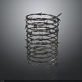 Sturdy Coiled Barbed Wire Roll For Security Fencing And Perimeter Protection