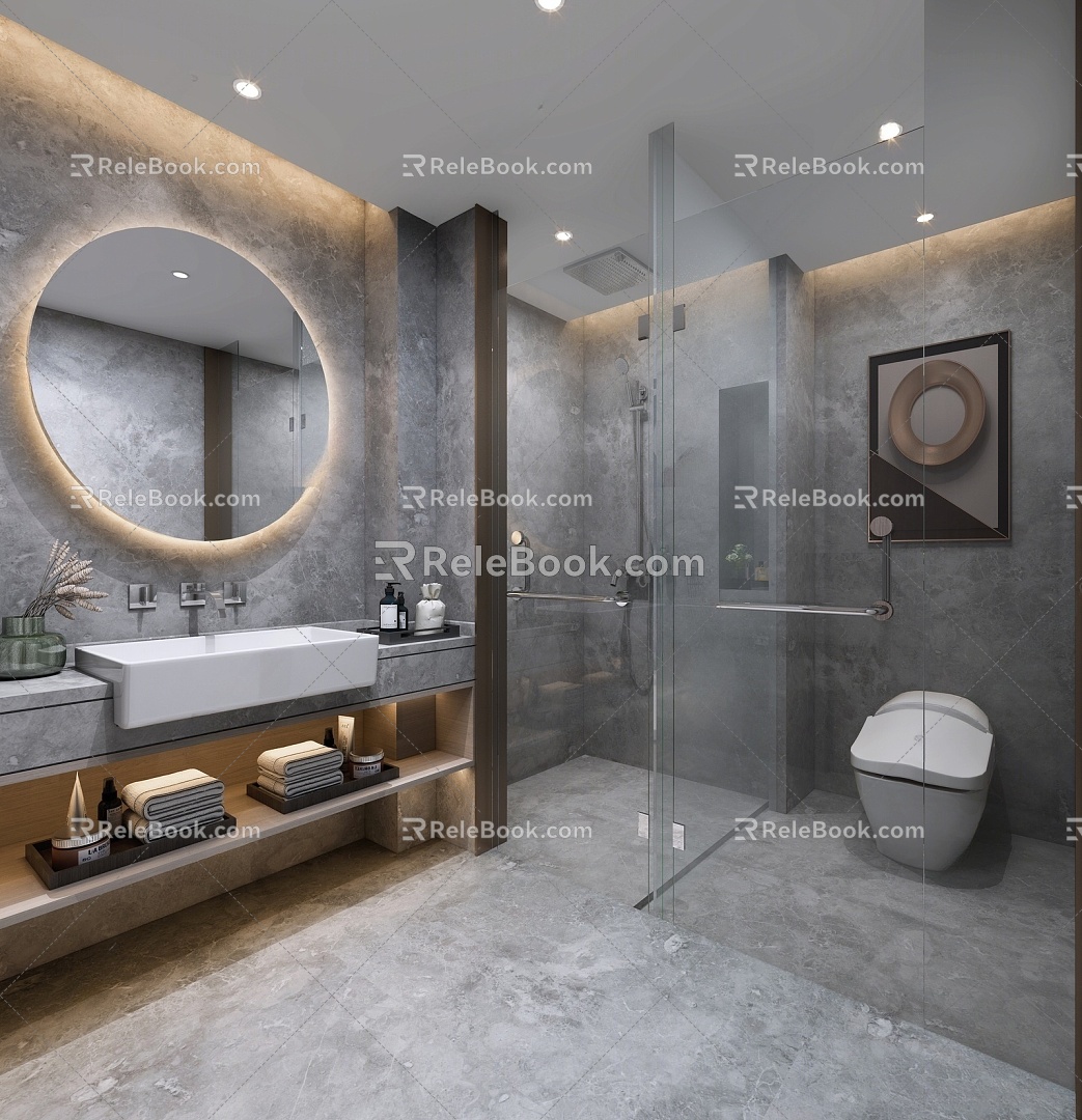 Hotel Toilet Modern Toilet 3d model