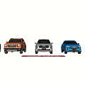 HAVAL Car Models with Assorted Colors Displayed in Lineup on White Background 3d model