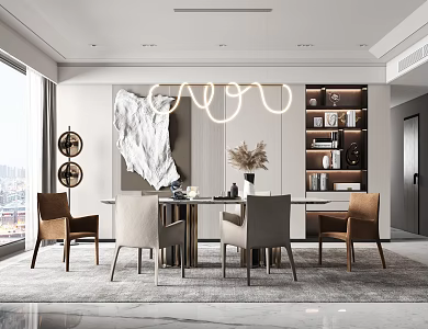 Light Luxury Restaurant 3d model