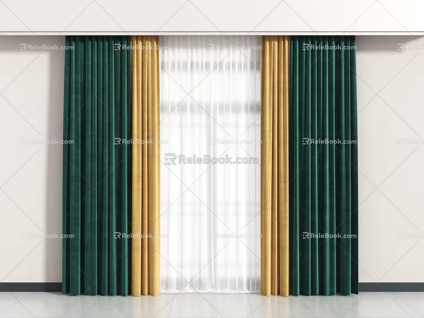 Curtains 3d model