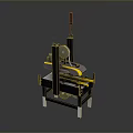 Industrial Mechanical Equipment With Black Structure Red Vertical Rod And Yellow Components