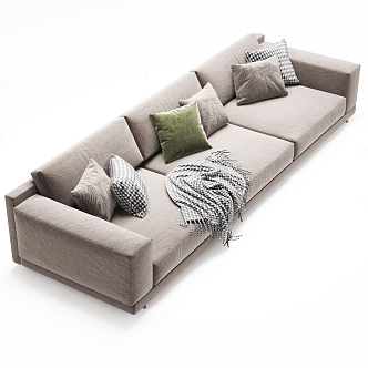 Modern three-seat sofa 3d model