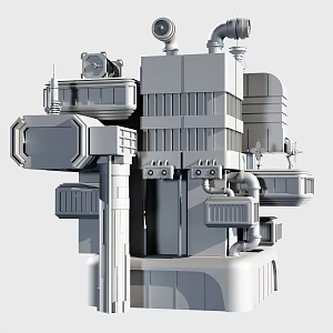 Science Fiction Building Science Fiction Base Future Building 3d model