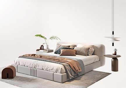 Modern Double Bed 3d model