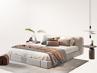 Modern Double Bed 3d model