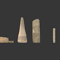 Ancient Stone Sculpture Carvings With Various Shaped Blocks And Hypostyle Inscriptions