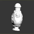 Elegant Silver Perfume Bottle Design With Intricate Carvings Lid And Base