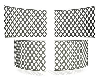 Durable Hardware Metal Mesh Grids In Four Various Shapes For Protection 3d model
