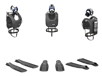 Professional Sports Protective Gear With Helmet Vest And Components 3d model