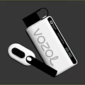 VOZOL White Portable Device With Black Cap And Charging Port Design Features