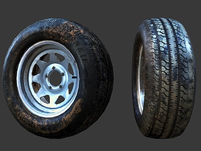 tyre tire waste tire old tire rubber tire outer tire car tire rim truck tire wheel decoration tire 3d model