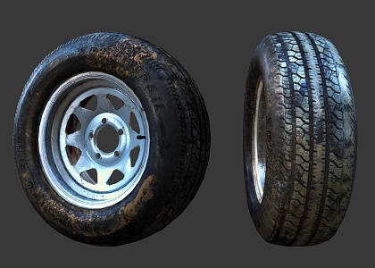 tyre tire waste tire old tire rubber tire outer tire car tire rim truck tire wheel decoration tire 3d model