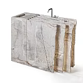 Marble Washbasin Modern Design With Natural Stone Texture And Integrated Countertop