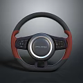 Decorative Home Steering Wheel Model With Black Red Design Control Buttons And Jeep Rock Logo