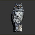 Owl grimace owl long-eared owl wulin owl monkey face owl carved owl 3d model