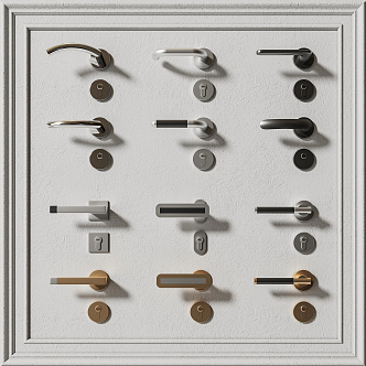 Modern Door Handle 3d model