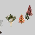 Creative Tree Pool Design With Various Decorated Trees And Festive Lights