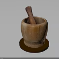 Handcrafted Wooden Mortar And Pestle Practical Household Tool For Grinding Spices And Herbs