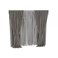 Beige Curtains With Sheer White Panels And Tiebacks For Window Light Filtering