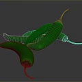 Fresh Green Chili Peppers Displayed on Dark Background for Cooking