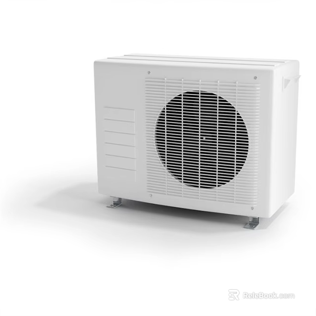 White Standalone Air Conditioner Fan With Grille Design For Efficient Home Cooling Ventilation 3d model 