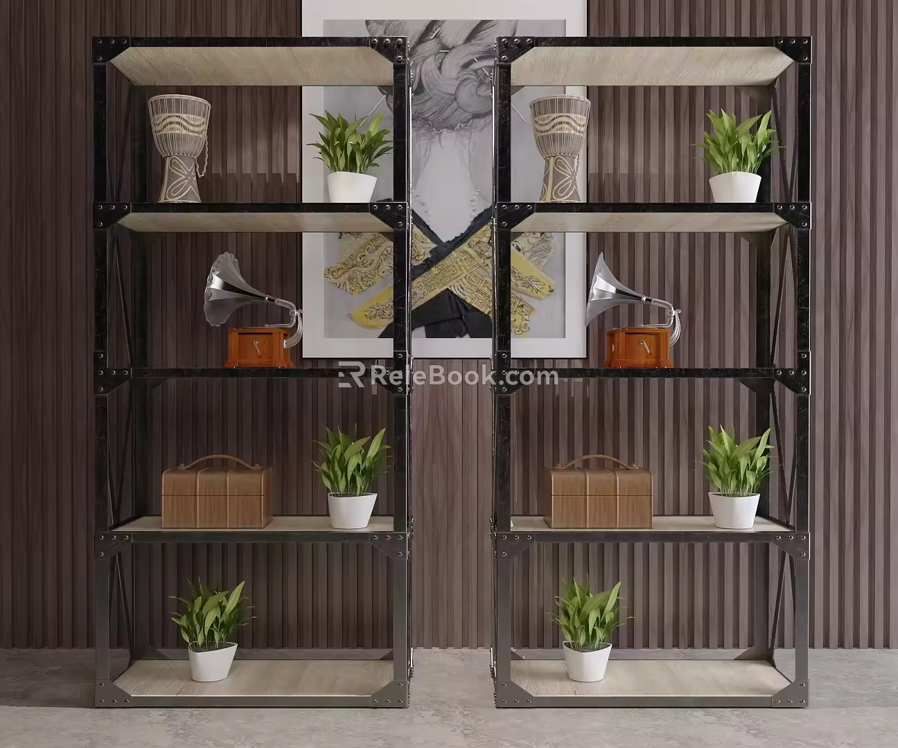 Modern style decorative rack 3d model