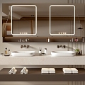 Modern Bathroom Cabinet Bathroom Counter Basin Bathroom Decoration Mirror Cabinet Sink 3d model